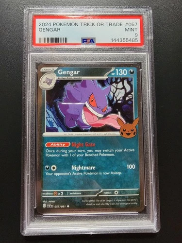 2024 POKEMON TCG TRICK OR TRADE #057 GENGAR PSA 9 Mint Graded