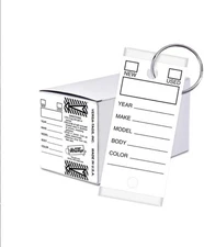 White Premium Genuine Versa Car Key Tags for Auto Truck RV 