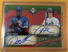 Dwight Gooden Autograph Philip Humber RC 2005 Upper Deck Rookie #/d 13/25 Card. rookie card picture