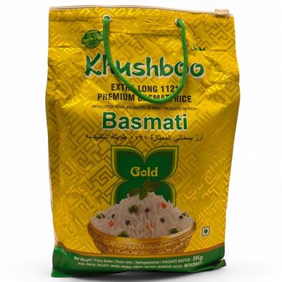 Khushboo Gold Premium 1121 Basmati Reis 2x 5 kg Langkorn Duftreis aus Indien