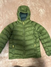 LL Bean Kids Ultralight 650 Down Jacket, Size 14-16, Olive Green, EUC