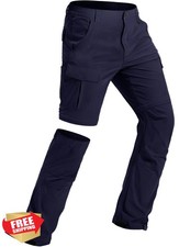 Men's Convertible Hiking Pants Water Resistant Quick Dry Zip Off