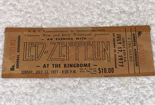 LED ZEPPELIN ORIGINAL UNUSED CONCERT TICKET July 17, 1977 Seattle Kingdome USA