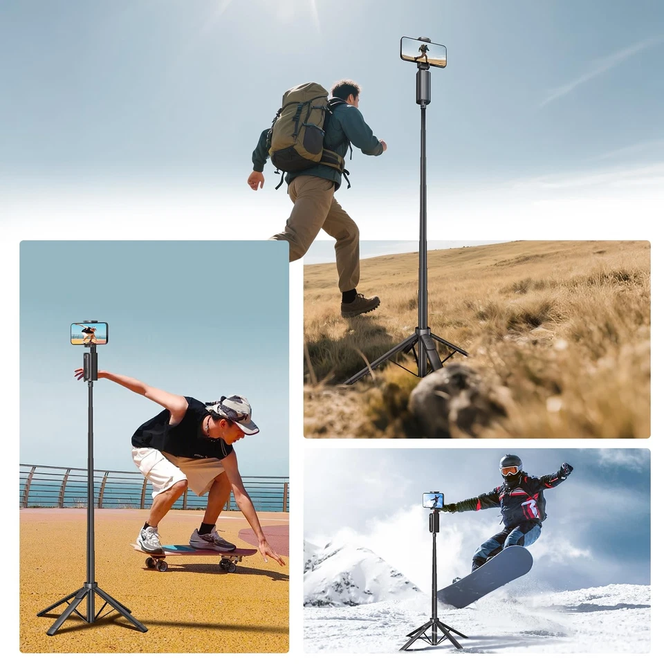 Auto Face Tracking Tripod,67''Phone Tripod for iPhone,360° Rotation Follows Y... - Image 4 of 4