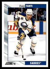 1992 Score Tony Tanti #116 Buffalo Sabres Base Set NHL Hockey