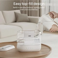 Dreo Humidifiers Bedroom, Top Fill 4L  Cool Mist 36H Runtime, 28 dB Quiet Ultras