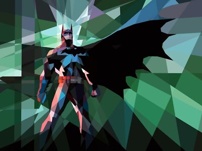 Anime Batman Facets Polygon  Gaming Mat Desk 10069