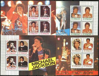 Michael Jackson 切手シート St. Vincent Saint Vincent Stamp 898-901 - Michael Jackson, entertainer | eBay
