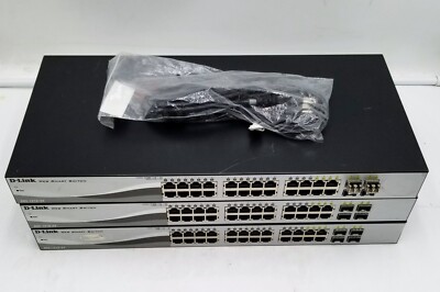 LOT OF (3) D-Link DGS-1210-24 24 Port Managed  Network Switch