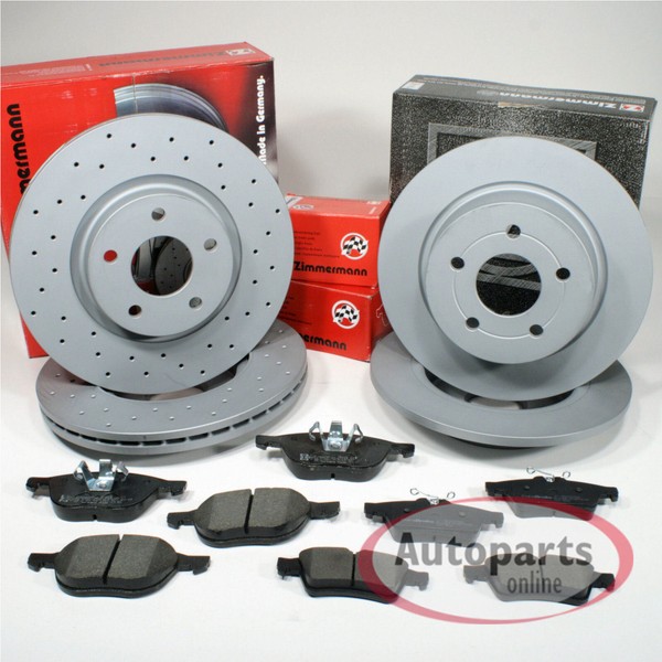 Zimmermann Bremsen Set Ø 320 Mm + Ø 316 Mm Vorne Hinten FüR Ford Kuga Ii-image