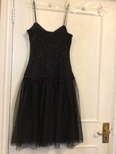 Party Black Nine West Evening Dress. Size 2. Nylon/ Rayon. With Silk straps