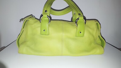 KENNETH COLE REACTION LIME GREEN LEATHER DOCTORS BAG VINTAGE