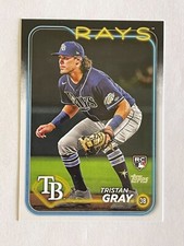 2024 TOPPS TRISTAN GRAY #483 ROOKIE 3B TAMPA BAY RAYS BASEBALL CARD