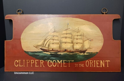 Clipper Ship Comet Oil on Board - The Ship that Beat the Flying Dutchman!