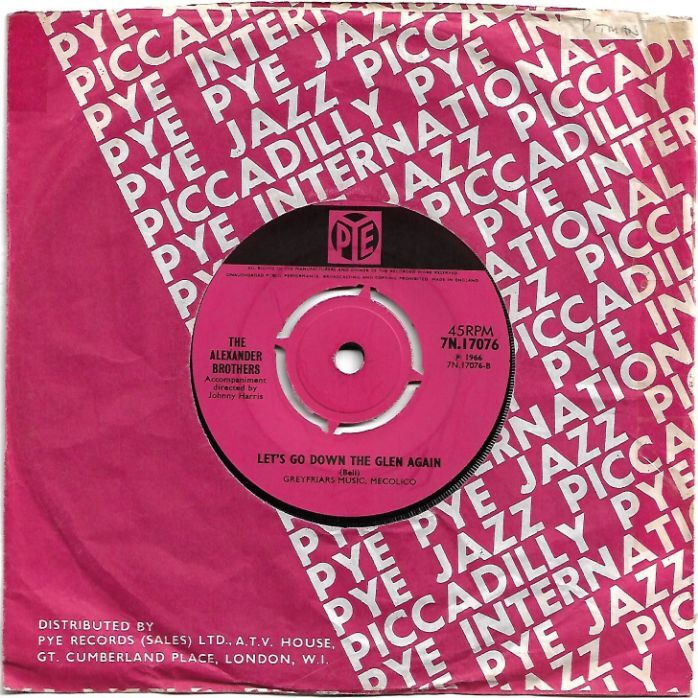 The Alexander Brothers These Are My Mountains 7" Single (1966) Pye 7N