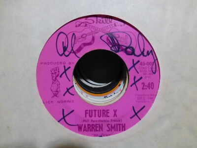 WARREN SMITH FUTURE X & SHE LIKES ATTENTION  RARE COUNTRY. EXC 45