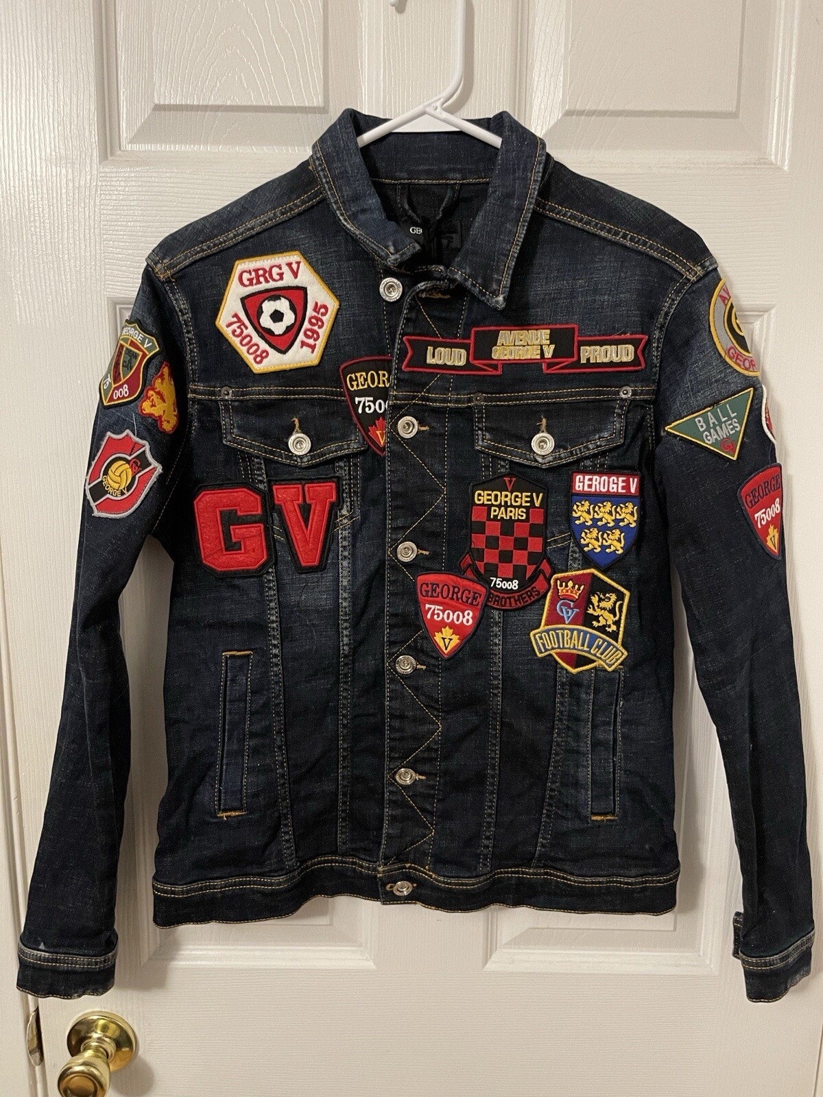 Avenue George V Paris Diseñador NUEVA CHAQUETA VAQUERA PEQUEÑA ROPA DE CALLE CLUB DE FÚTBOL