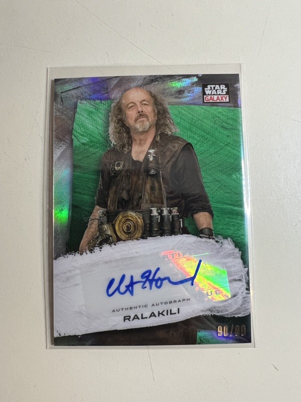 2022 Topps Chrome Star Wars Galaxy Clint Howard Ralakili #GA-CH Auto Green 90/99