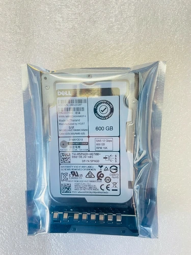 DELL 600GB 2.5" SAS 12Gb/s 15K Hard Drive HDD 5PNGD +14th Series Caddy GEN14 - Picture 2 of 4