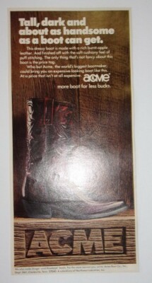 1975 Acme Boot Co. Advertisement Clarksville, Tennessee | eBay
