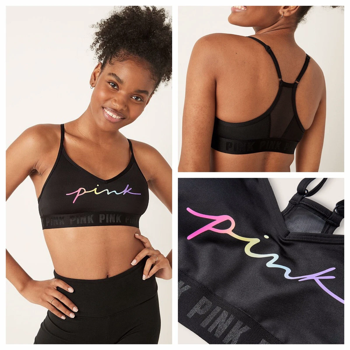 Victoria's Secret Sports Bra  Sports bra, Black sports bra, Sports bra  victoria secret