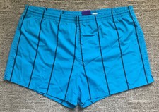 Beach Baron Mens XL Swim Trunks Vintage Blue Navy Striped Vintage 80s Chubbies