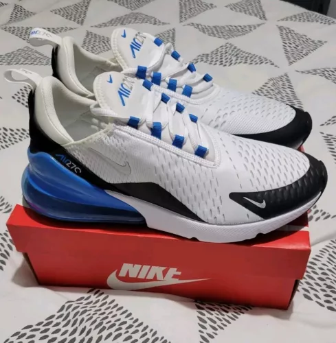 BNIB NIKE AIR MAX 270 LASER BLUE WHITE MENS TRAINERS DC1938-100 UK 9.