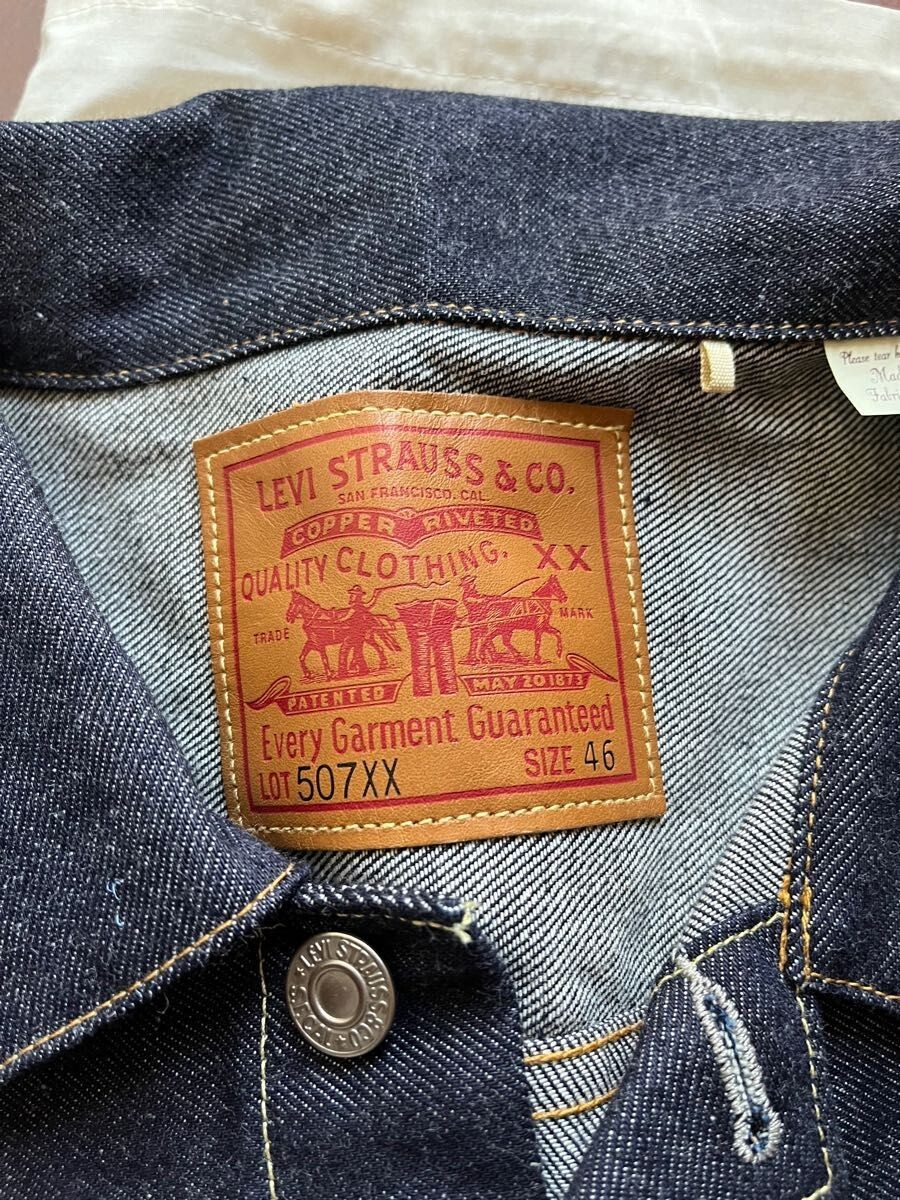 Levi's 507XX 2nd Denim Jacket T-back 46 inch Blue Cotton