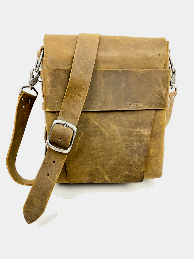 Colsen Keane Natural Thick Leather Traveler Bag / Satchel  