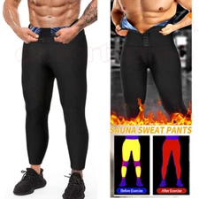 Men's Heat-trapping Sweat Sauna Body Shaper Pants Weight Loss Trainer Trousers