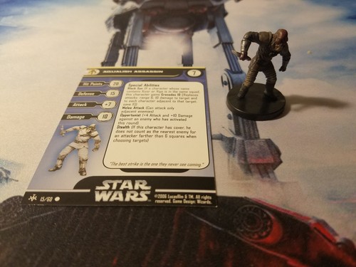 Star Wars Miniatures Bounty Hunters 15 Aqualish Assassin