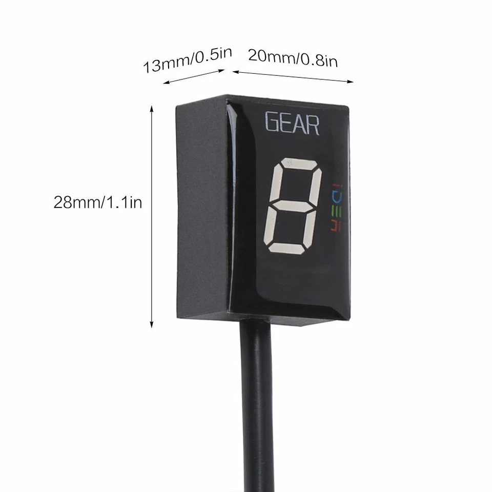 Motorrad Ganganzeige Rot LED Anzeige für Yamaha Fz6 Fz1 YZF-R6/R1 Mt01 Xj6 Xjr - Bild 4 von 4