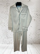 Vintage "WELDON" Men's Pajamas Sleepwear Brown White Permanent Press Medium
