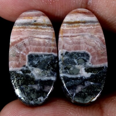 34.20Ct Excellent Quality Rhodochrosite Matched Pair Cabochon Wholesale Gemstone