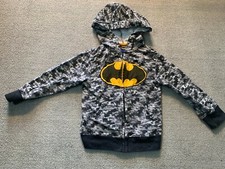 Batman Hoodie Youth Full Zip Long Sleeve 2 pocket Small S 14