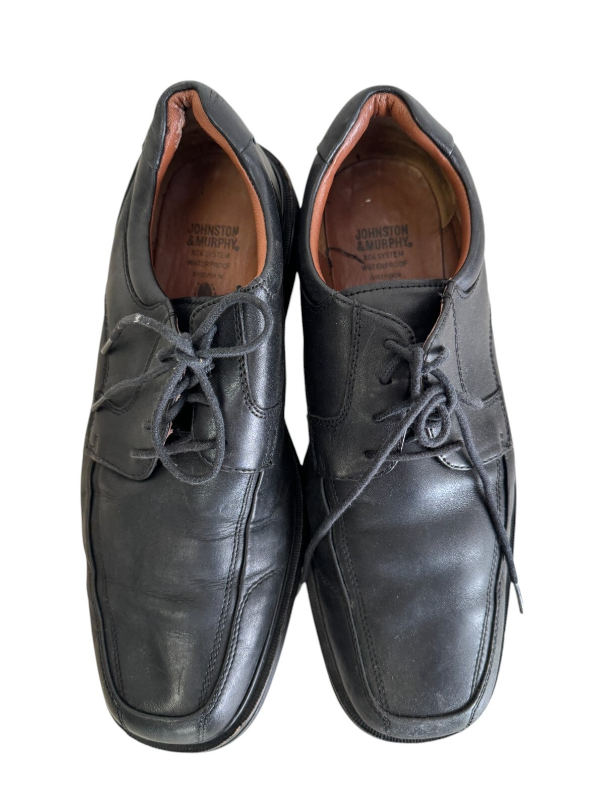 SAOLA Scarpe Johnston & Murphy uomo 9 5 XW impermeabili nere pelle di pecora stringate Oxford