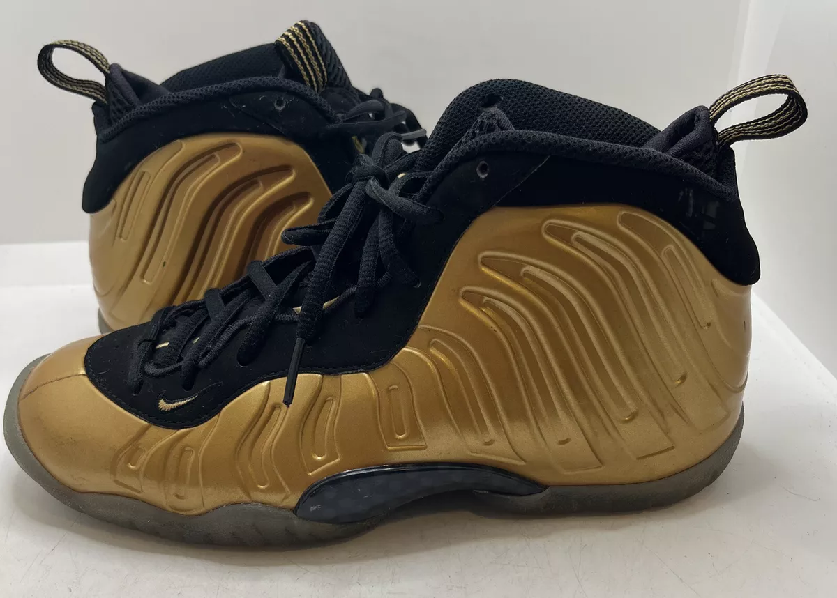 Nike Boys Little Posite One 644791 700 Gold Black Basketball Shoes