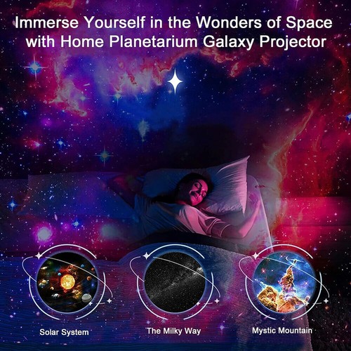 LED Galaxy Projector Starry Night Light Sky Star Party Lamp Planetarium Room US - Picture 13 of 24