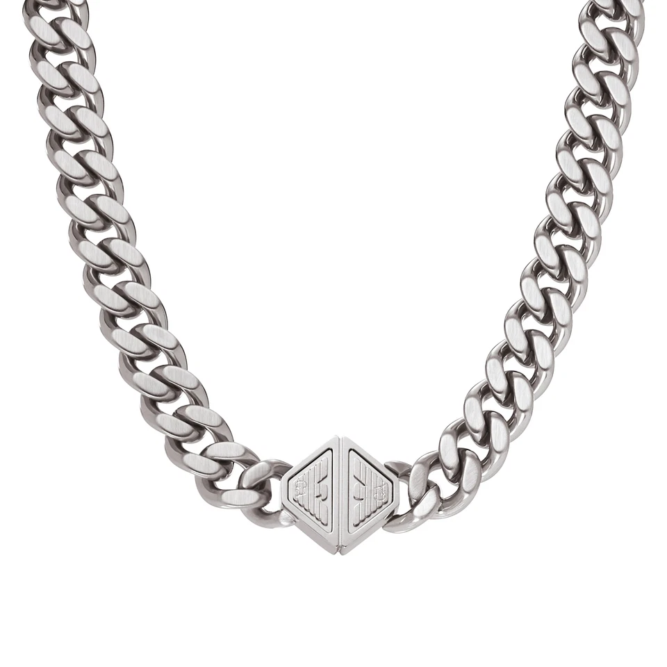 Men's EMPORIO ARMANI EGS3131040 Stainless Steel Necklace - Image 2 of 2