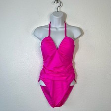 NEW Trina Turk Plunge One Piece Swimsuit Beach Summer Size 8