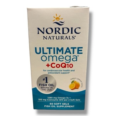 Nordic Naturals Ultimate Omega +CoQ10 - 60 Soft Gels - New & Sealed 01/2028