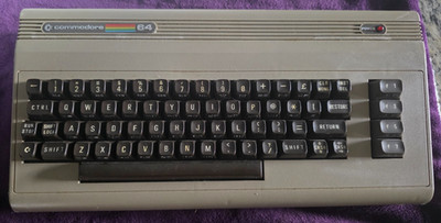 Vintage Commodore 64 C64 Breadbin Home Computer w/ Dust Cover Model 64 Untested