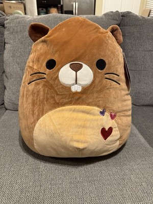 Kellytoy Squishmallow 16  Chip the Beaver Plush Valentine's Day Hearts Large