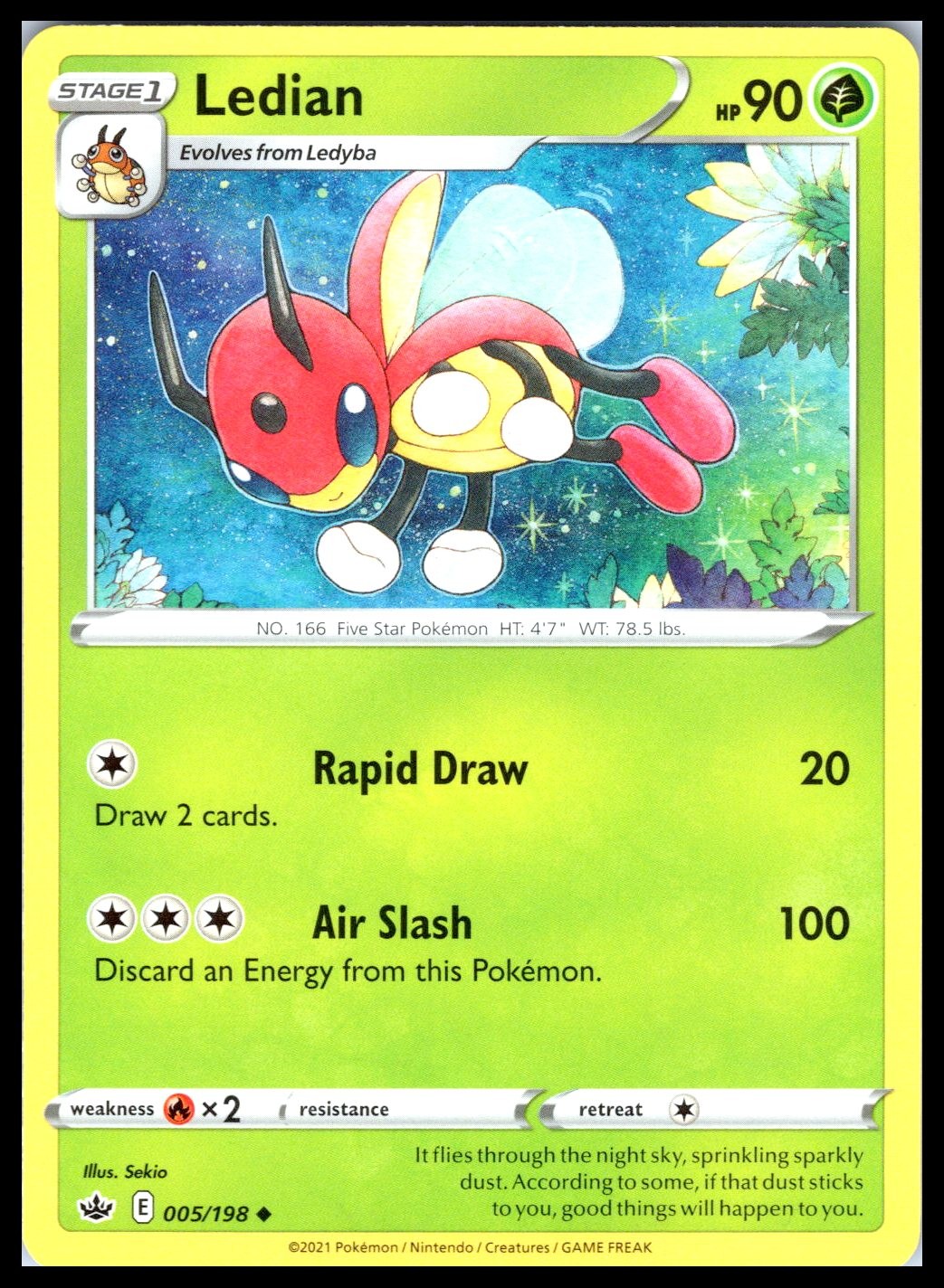 LEDIAN - Pokemon - Sekio 005/198 CRE Chilling Reign - NM/M