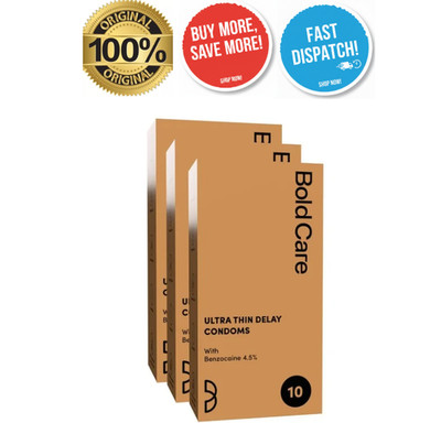 30Pcs Bold Care Ultra Thin Delay Lubricated Condoms For Men