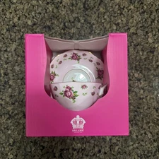 Royal Albert Vintage Pink Rose Floral Teacup Saucer Set
