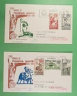 DR WHO 1964 SPAIN 2 FDC NY WORLDS FAIR COMBO R49148