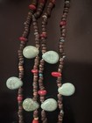 Turquoise Red Coral And Seashell Double Strand Necklace — photo 5