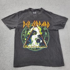 Def Leppard Shirt Mens Medium V-Neck The Stadium Tour 2022 Graphic Hysteria