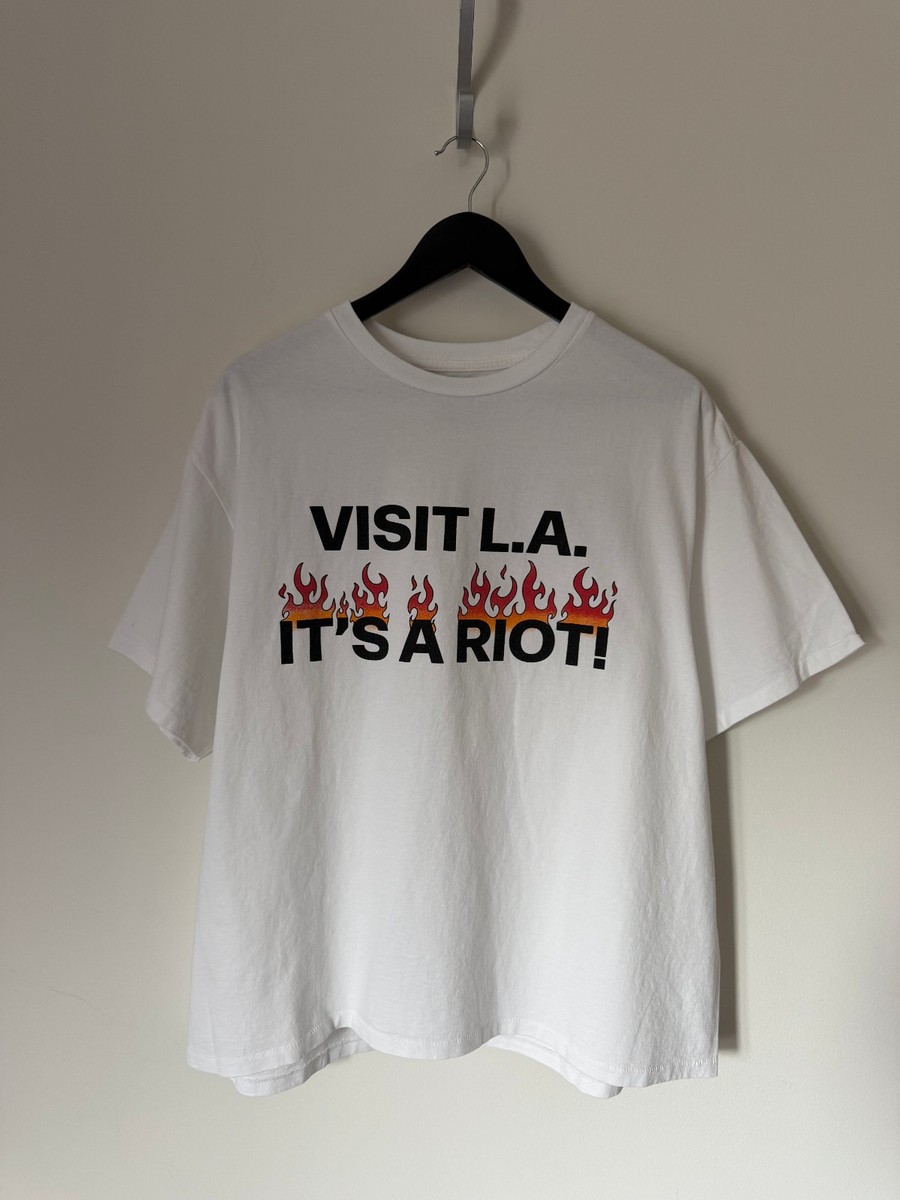 トップス 00s archive GENERAL RESERCH The Riot tee Gallery Dept. LA Riot Tee - Size XL - White - NEW | eBay